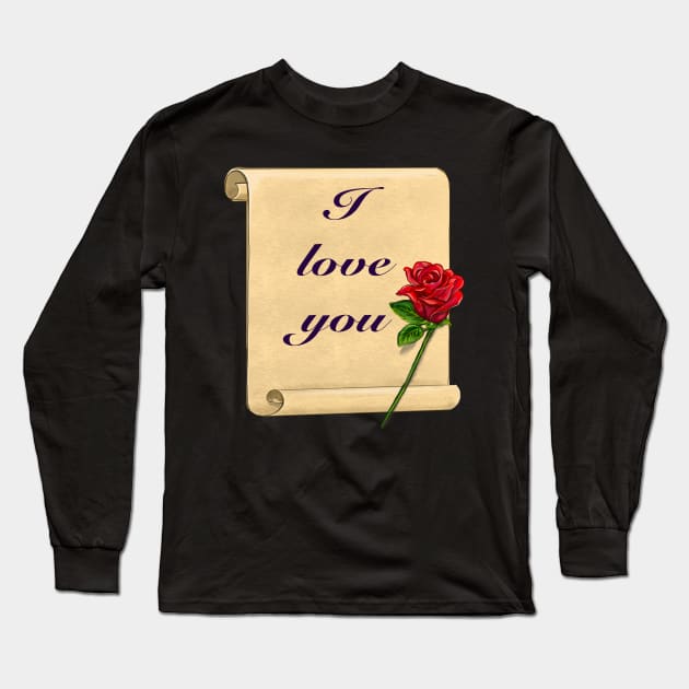 The Best Valentine’s Day Gift ideas 2022, Valentine I love you with red rose, Valentine’s Day box idea, for valentines day Long Sleeve T-Shirt by Artonmytee